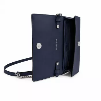 MICHAEL KORS Jet Set Travel bolso bandolera de piel Saffiano azul marino