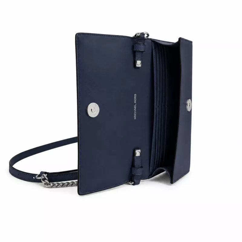 MICHAEL KORS Jet Set Travel bolso bandolera de piel Saffiano azul marino