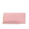MICHAEL KORS Jet Set Travel Saffiano Leather Flat Multifunction Pouch en Powder Blush (35S6GTVE9LPOW)