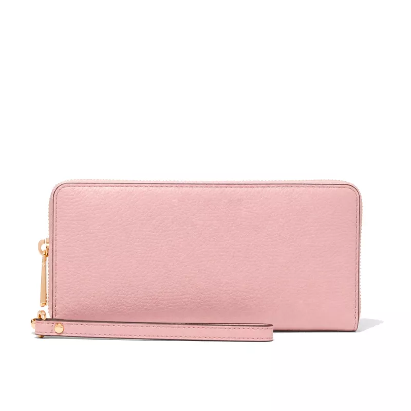 MICHAEL KORS Jet Set Travel Saffiano Leather Flat Multifunction Pouch en Powder Blush (35S6GTVE9LPOW)