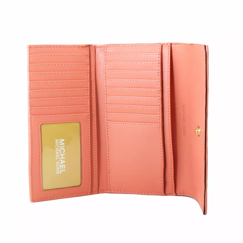 Michael Kors 35S2GTVF3USRT Monedero de mujer, 18x10x1 cm, piel rosa