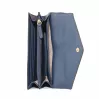 Michael Kors monedero de muñeca Jet Set Travel de piel Saffiano en azul marino con herrajes dorados