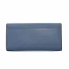 Michael Kors monedero de muñeca Jet Set Travel de piel Saffiano en azul marino con herrajes dorados