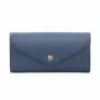 Michael Kors monedero de muñeca Jet Set Travel de piel Saffiano en azul marino con herrajes dorados