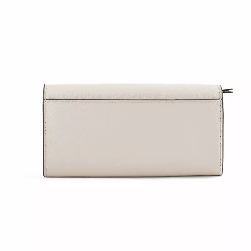 Michael Kors Jet Set Travel monedero de muñeca de piel saffiano, luggage, tono dorado
