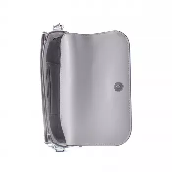 Michael Kors Bolso bandolera pequeño Jet Set Travel lona recubierta Signature 21x12x5 cm herrajes en tono plateado