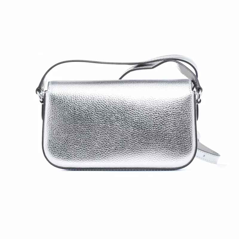 Michael Kors Bolso bandolera pequeño Jet Set Travel lona recubierta Signature 21x12x5 cm herrajes en tono plateado