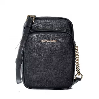 Michael Kors Bolso de hombro pequeño Jet Set Travel negro piel saffiano 35H3GTVC2LBLA