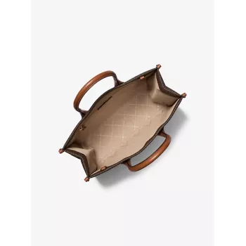 MICHAEL KORS Jet Set Travel bolso tote marrón Signature Coated Canvas 35R5G7ZT2BBRO