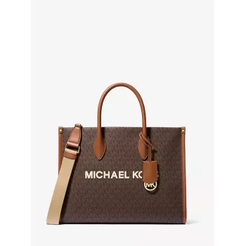 MICHAEL KORS Jet Set Travel bolso tote marrón Signature Coated Canvas 35R5G7ZT2BBRO