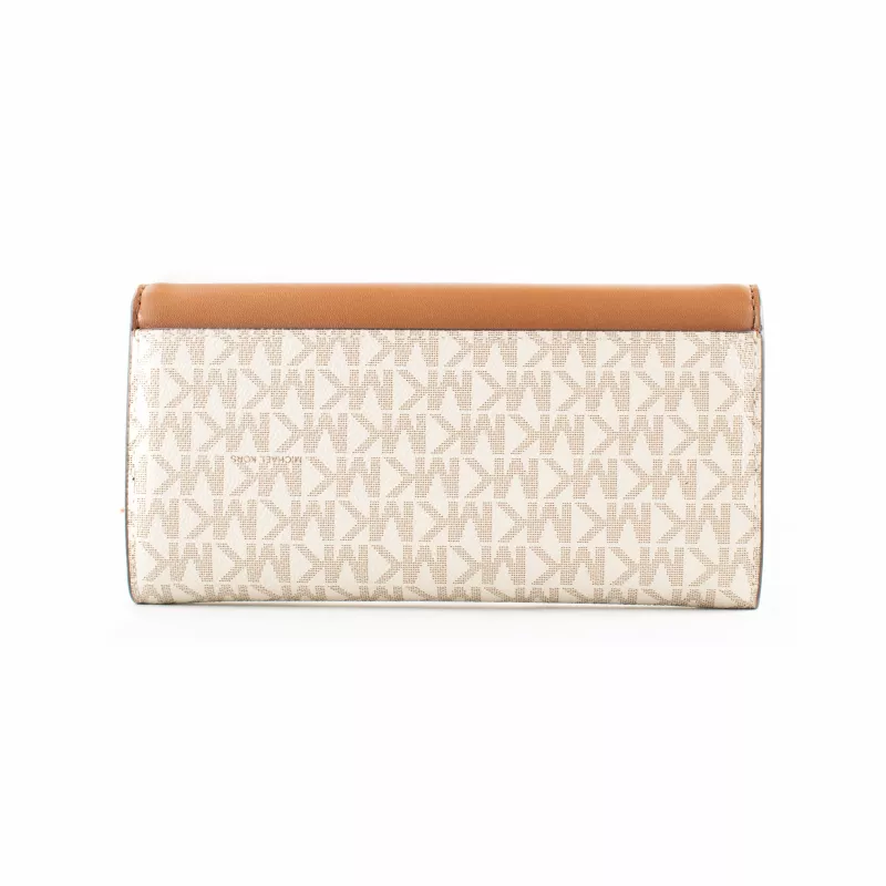 Michael Kors Jet Set Travel bolso bandolera Vanilla Signature lona recubierta 35F3GTVE7BVAN