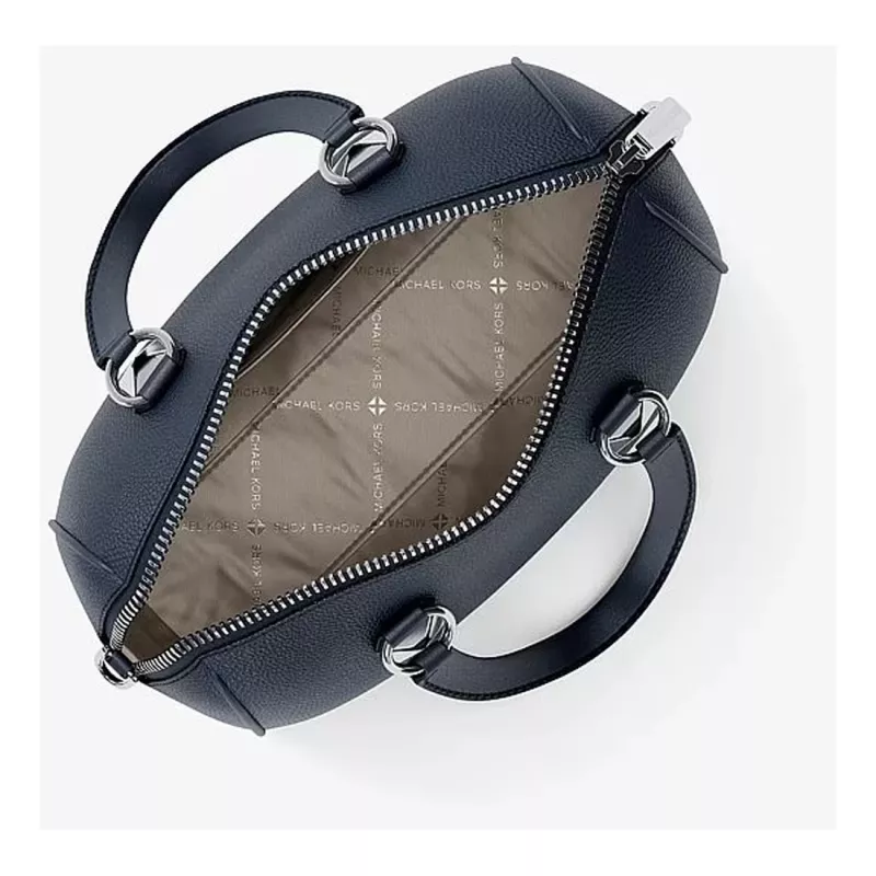 Michael Kors Jet Set Travel bolso bandolera para mujer de piel Saffiano en azul marino, 19x13x9 cm