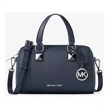 Michael Kors Jet Set Travel bolso bandolera para mujer de piel Saffiano en azul marino, 19x13x9 cm