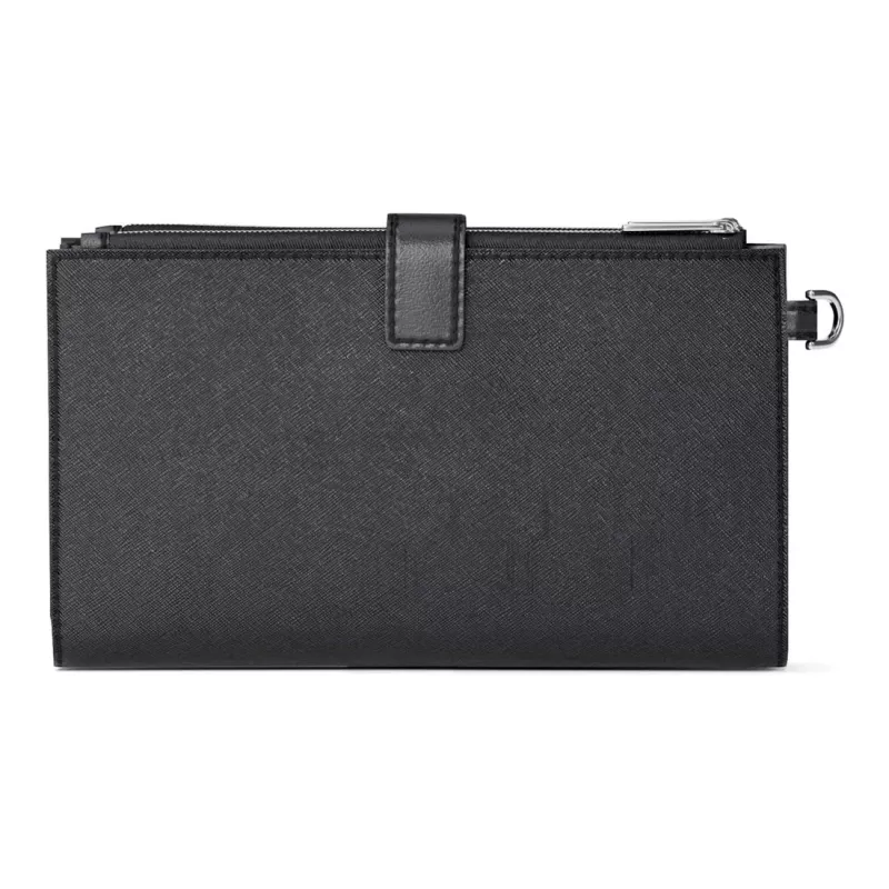 Funda-cartera con correa para móvil de mujer Michael Kors Jet Set Travel piel Saffiano, negra, herrajes en tono dorado