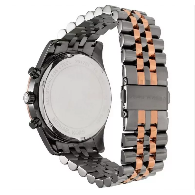 Michael Kors Lexington Reloj cronógrafo de cuarzo para hombre MK8561 45mm acero inoxidable esfera azul