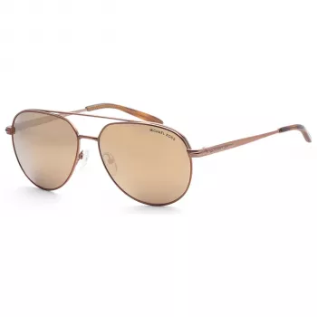 Gafas de sol de hombre Michael Kors Aviator MK1142-18927P - montura gunmetal, lentes grises polarizadas, 60/15/145 mm