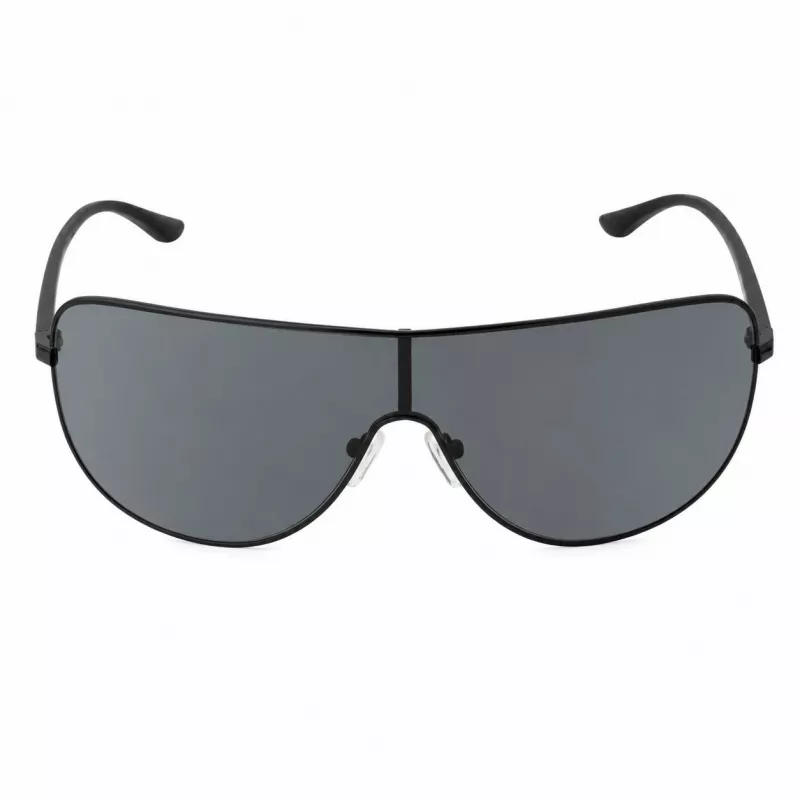 Michael Kors Gafas de sol de hombre MK-1113-BLACK - Montura rectangular de acetato con lentes gris humo