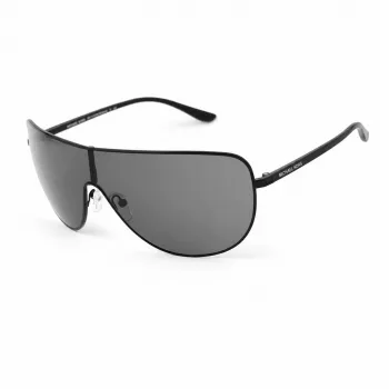Michael Kors Gafas de sol de hombre MK-1113-BLACK - Montura rectangular de acetato con lentes gris humo