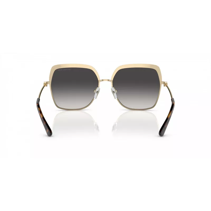 Michael Kors MK1141-10188G Gafas de sol de mujer - Montura de acetato negra, lente gris degradada, 57 mm