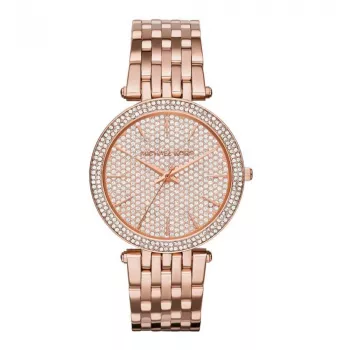 Michael Kors Reloj mujer MK3439, acero inoxidable en oro rosa, 39 mm