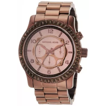 Michael Kors MK5543 Reloj cronógrafo para mujer de acero inoxidable en oro rosa 43 mm