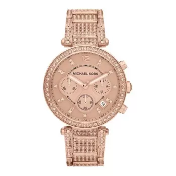 Michael Kors MK5663 Reloj cronógrafo de mujer, Acero inoxidable, Tono oro rosa, 39 mm