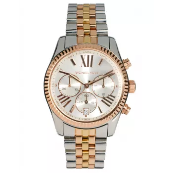 Michael Kors MK5735 Reloj cronógrafo de mujer, tono oro rosa acero inoxidable, 39 mm