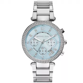 Michael Kors MK6104 Reloj cronógrafo para mujer, acero inoxidable tono oro rosa, 39mm