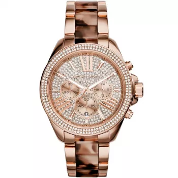 Michael Kors MK6159 Reloj cronógrafo mujer acero inoxidable oro rosa 41,5 mm