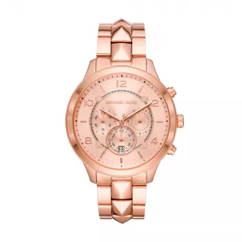 Michael Kors Pyper Reloj cronógrafo de mujer de acero inoxidable en tono oro rosa MK6713