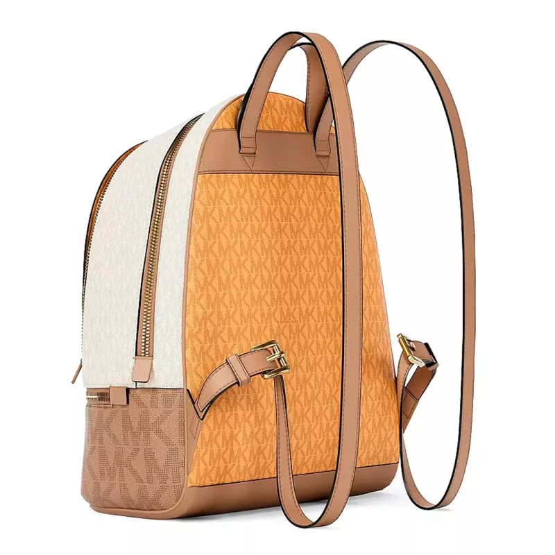 Michael Kors Mochila Raven Vanilla Piel Saffiano para mujer Mediana 35S5GRAB6VORA