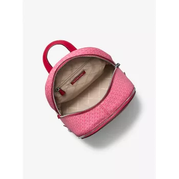 Michael Kors Rhea mochila Dark Berry piel Saffiano mujer 27x26x14 cm