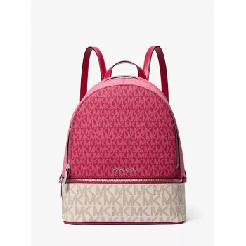 Michael Kors Rhea mochila Dark Berry piel Saffiano mujer 27x26x14 cm