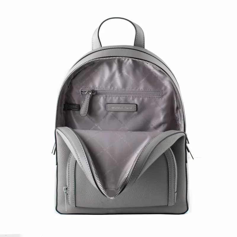 Michael Kors Rhea Mochila de mujer 28x23x10 cm Gris perla Piel Saffiano