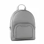 Michael Kors Rhea Mochila de mujer 28x23x10 cm Gris perla Piel Saffiano