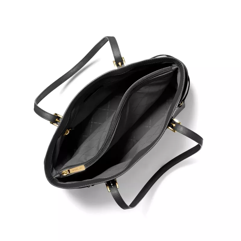 MICHAEL KORS Voyager Bolso tote mujer Negro piel Crossgrain 31x28x15 cm