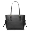 MICHAEL KORS Voyager Bolso tote mujer Negro piel Crossgrain 31x28x15 cm