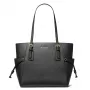 MICHAEL KORS Voyager Bolso tote mujer Negro piel Crossgrain 31x28x15 cm