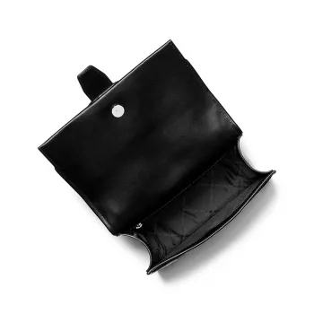 Bolso crossbody Michael Kors mujer 35S5SGRC1HBLA - piel Saffiano negra con herrajes dorados (20x16x6 cm)