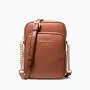 Michael Kors Bolso de hombro para mujer Greenwich Small en piel Saffiano Luggage