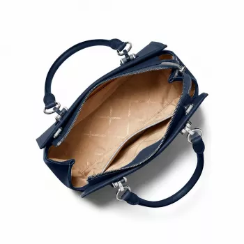 MICHAEL KORS Bolso bandolera mujer Jet Set Travel 35F5S6AS2LNAV Azul marino piel Saffiano (29x22x10 cm)