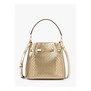 MICHAEL KORS bolso bandolera para mujer Jet Set Travel 35S6G2ZC1KPAL - Signature Canvas, herrajes dorados