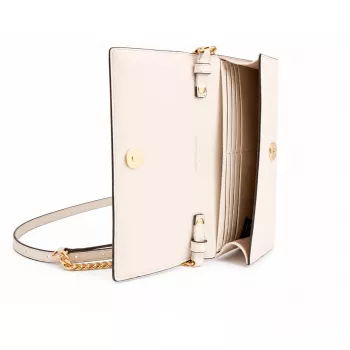 MICHAEL KORS Bolso bandolera de mujer Jet Set Travel Saffiano de piel 35S6G2ZC7YLTC 22x15x4cm