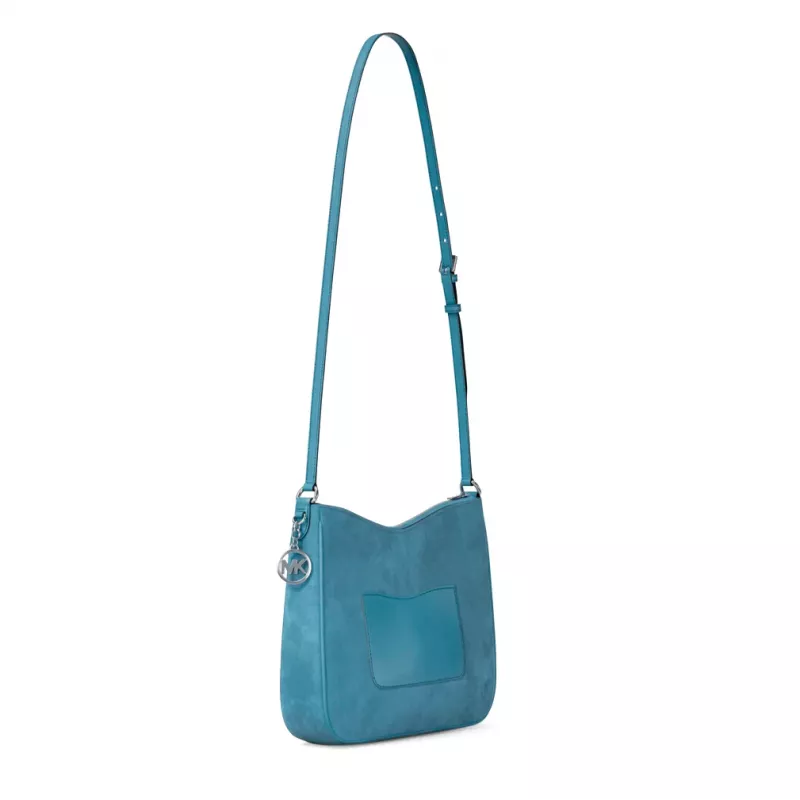 Michael Kors bolso bandolera dome para mujer Jet Set Travel de piel Saffiano - azul marino (30 x 26 x 8 cm)