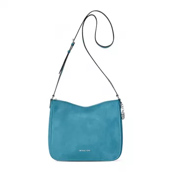 Michael Kors bolso bandolera dome para mujer Jet Set Travel de piel Saffiano - azul marino (30 x 26 x 8 cm)