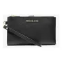 Michael Kors monedero bandolera plano Jet Set Travel de mujer en piel Saffiano 35F8GTVW0LBLA (negro)