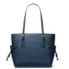 Bolso tote de mujer MICHAEL KORS Jet Set Travel de piel Saffiano azul marino 35S5GV6T7LNAV