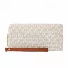 Michael Kors monedero trifold Jet Set Travel de mujer en lona recubierta Signature, herrajes dorados - 35F8GTVT3BVNL