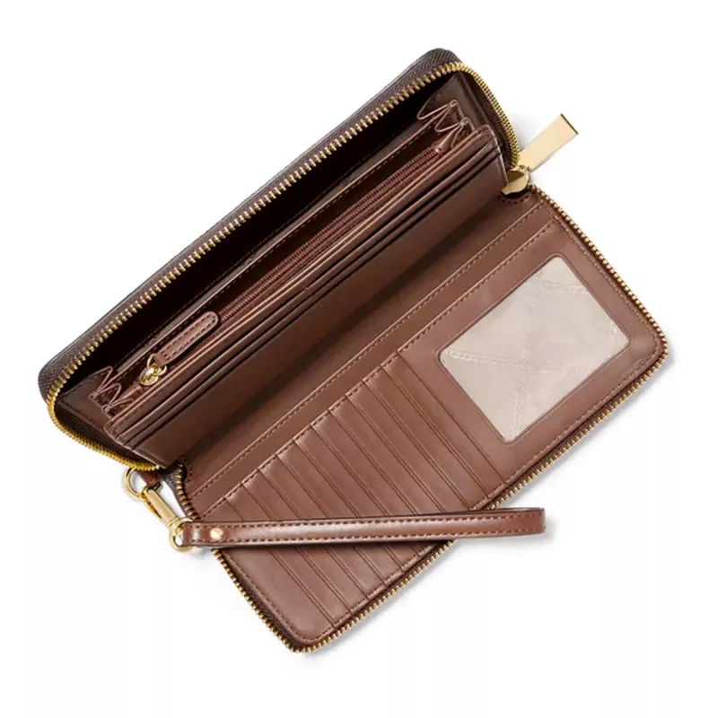 MICHAEL KORS monedero de muñeca de mujer Jet Set Travel en lona Signature marrón - 35S6GTVE9BBRO