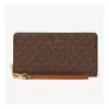 MICHAEL KORS monedero de muñeca de mujer Jet Set Travel en lona Signature marrón - 35S6GTVE9BBRO